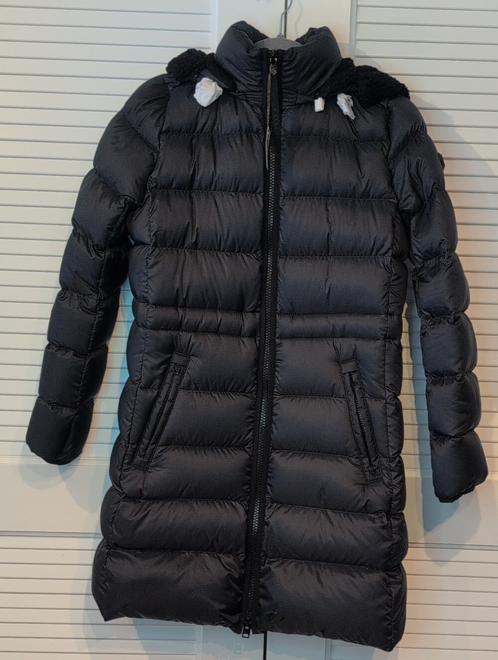 Coach Long Slim Puffer Black Coat NWT Size S - Picture 2 of 12